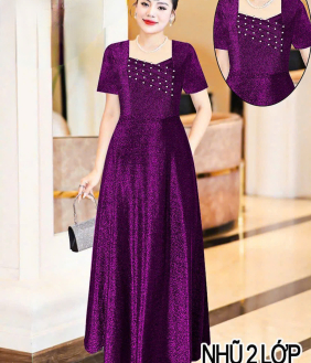 Đầm TK Nhũ 2 Lớp