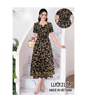 Đầm Lưới 2 Lớp