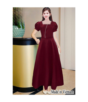 Đầm TK Đính Đá Cổ Vuông